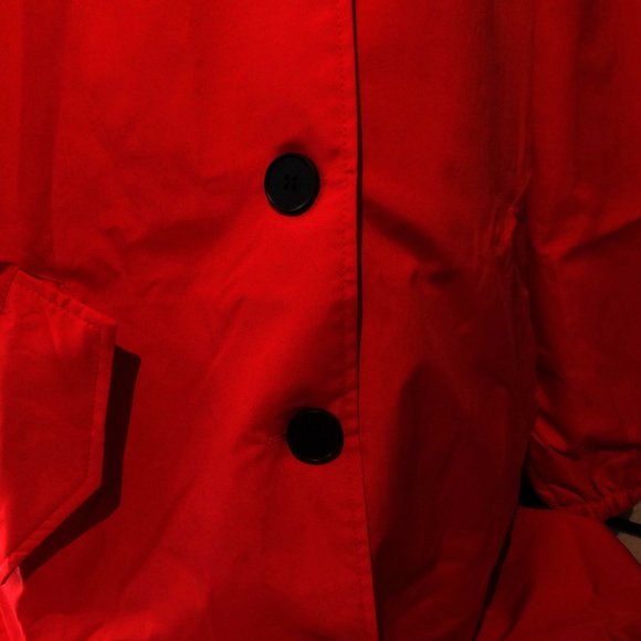 Womens Hooded Windbreaker Rain Jacket Loose Coat Trench Coat US - Picture 5 of 6